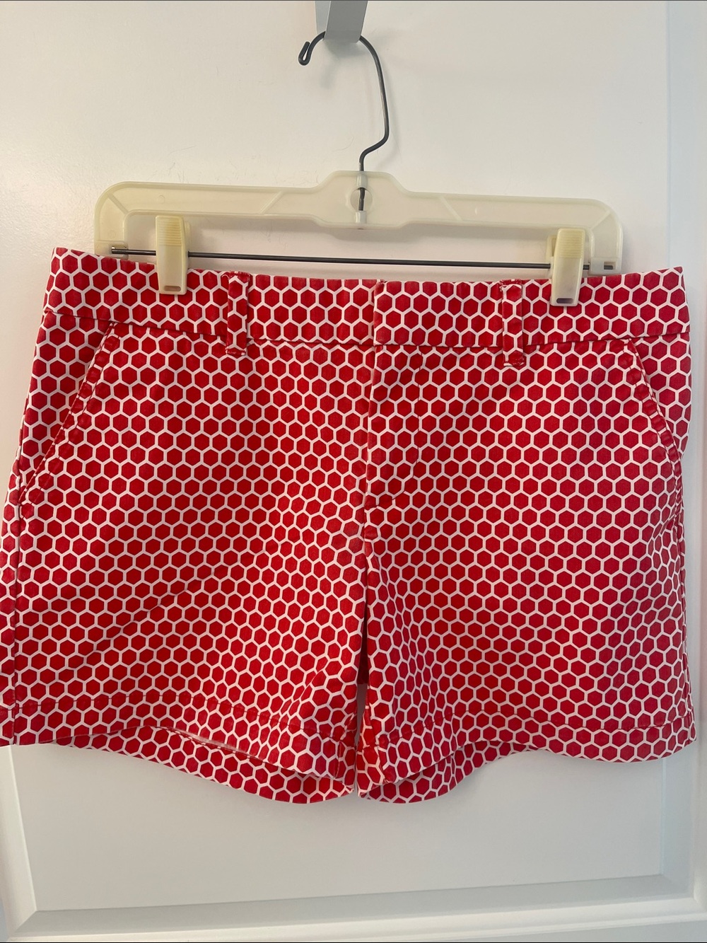 Tommy Hilfiger Red Hexagon-Print Women's Shorts